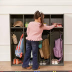 ECR4Kids Streamline 4-Section Toddler Coat Locker with Cubby Storage, Kids Furniture