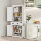 HOMCOM Mobile Dispensa da Cucina Autoportante Tradizionale 72" con Ante e 3 Ripiani Regolabili