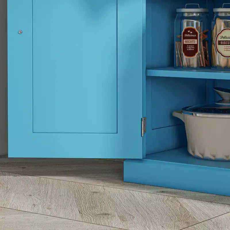HOMCOM Mobile Dispensa da Cucina Autoportante Tradizionale 72" con Ante e 3 Ripiani Regolabili