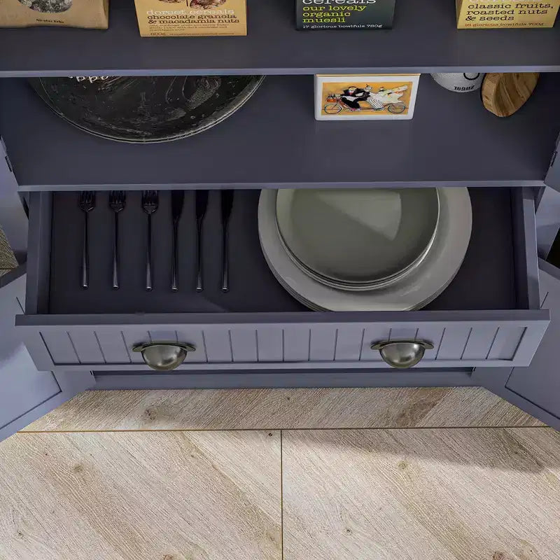 HOMCOM Mobile Dispensa da Cucina Autoportante Tradizionale 72" con Ante e 3 Ripiani Regolabili