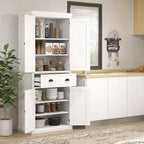 HOMCOM Mobile Dispensa da Cucina Autoportante Tradizionale 72" con Ante e 3 Ripiani Regolabili