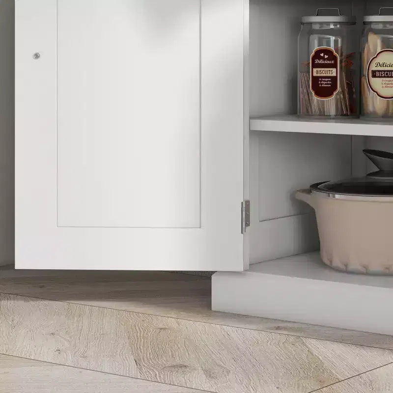 HOMCOM Mobile Dispensa da Cucina Autoportante Tradizionale 72" con Ante e 3 Ripiani Regolabili