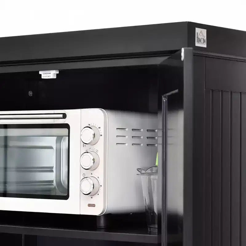 HOMCOM Mobile Dispensa da Cucina Autoportante Tradizionale 72" con Ante e 3 Ripiani Regolabili