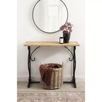 Consolle rettangolare Kate and Laurel Wyldwood in legno, 13x36x30, nera