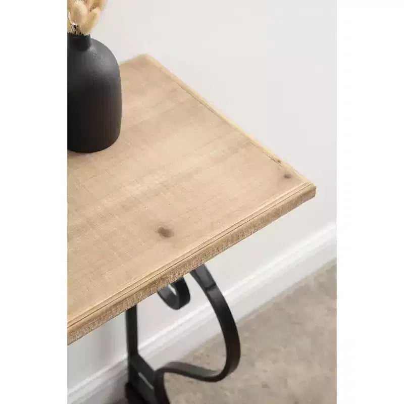 Consolle rettangolare Kate and Laurel Wyldwood in legno, 13x36x30, nera