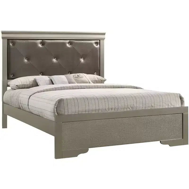 Passion Furniture Lorana and Full Panel Beds