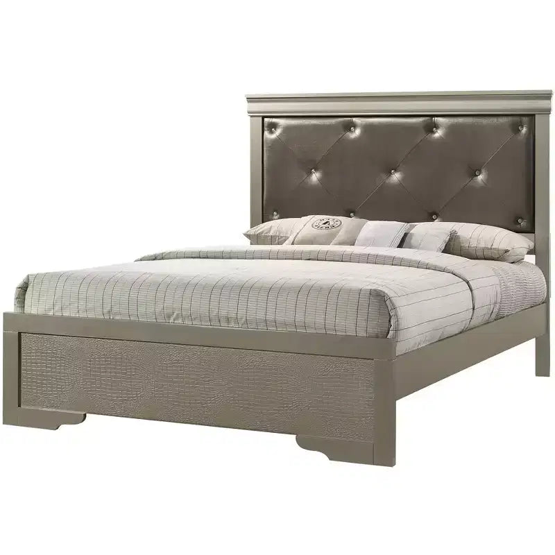 Passion Furniture Lorana and Full Panel Beds