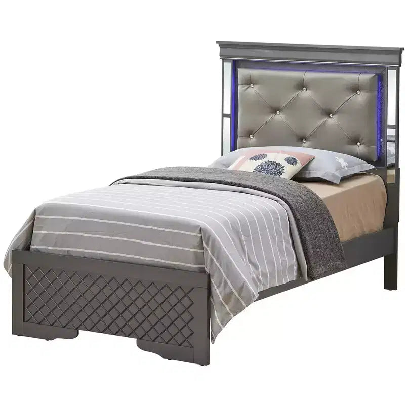 Passion Furniture Verona and Twin Panel Beds