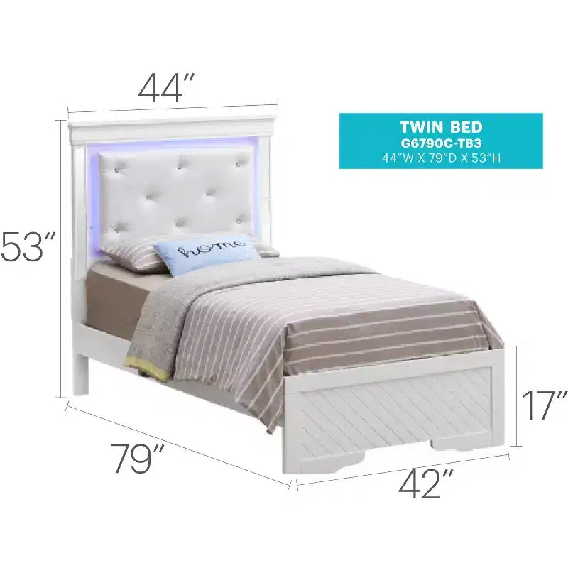 Passion Furniture Verona and Twin Panel Beds