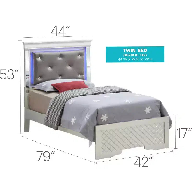 Passion Furniture Verona and Twin Panel Beds
