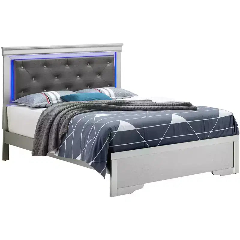 Passion Furniture Lorana and Queen Panel Beds