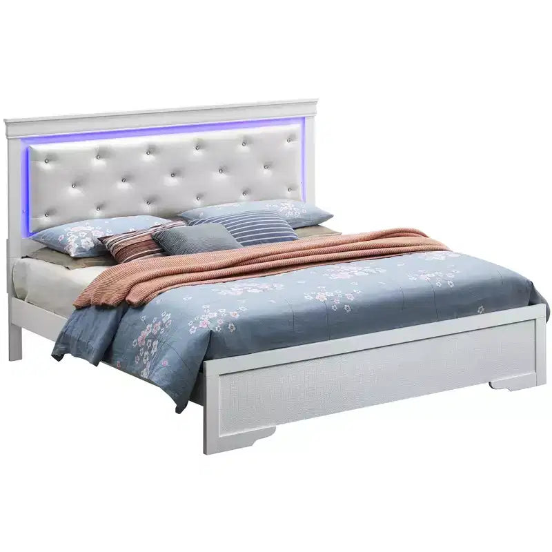 Passion Furniture Lorana and Queen Panel Beds