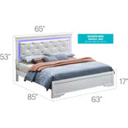 Passion Furniture Lorana and Queen Panel Beds