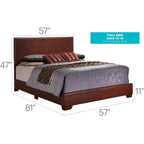 Passion Furniture Aaron Upholstered Full Panel Bed