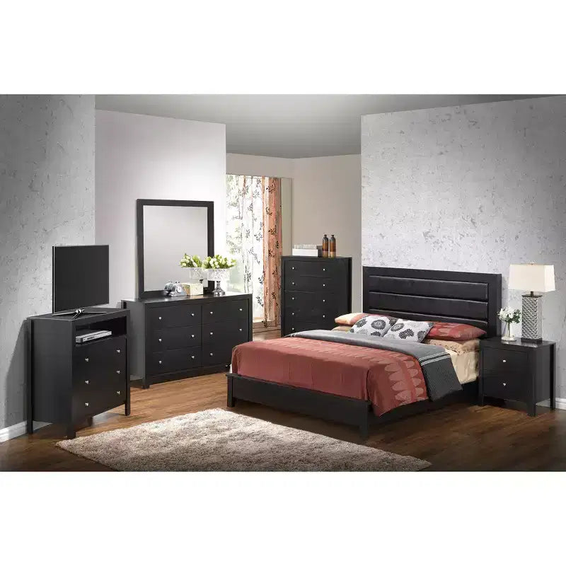 Passion Furniture Burlington Upholstered King Panel Bed