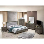 Passion Furniture Burlington Upholstered King Panel Bed