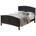 Passion Furniture Hammond Full Panel Bed with Curved Top Rail