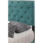Passion Furniture Suffolk Tufted Velvet Upholstered King Panel Bed