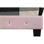 Passion Furniture Suffolk Tufted Velvet Upholstered King Panel Bed