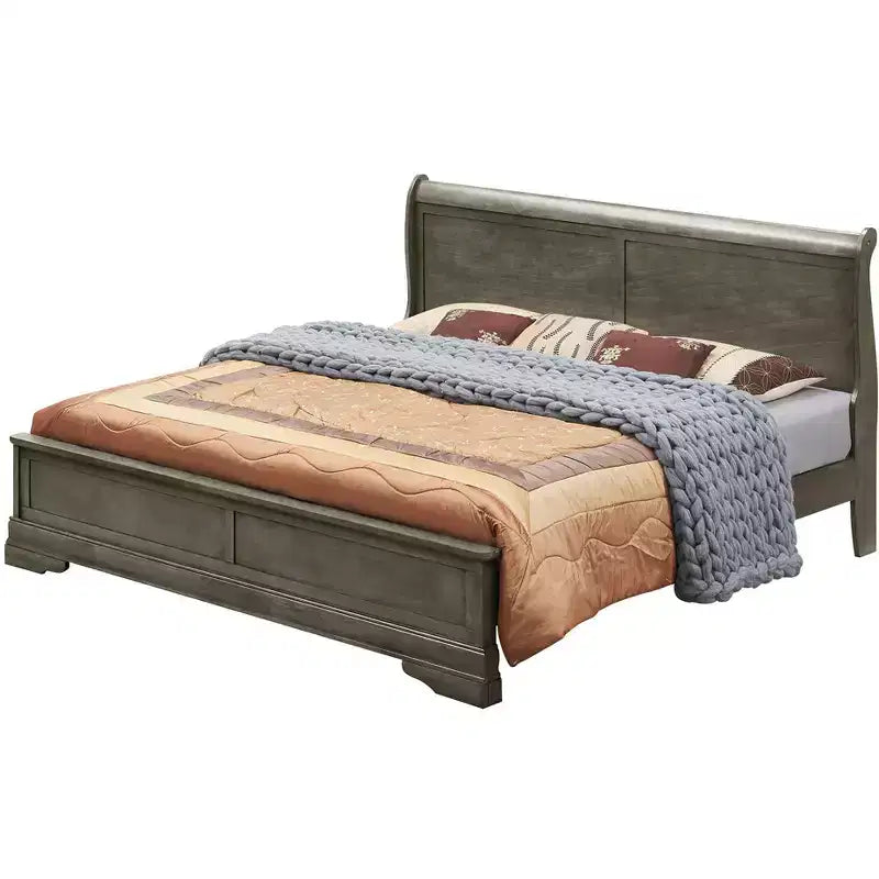 Passion Furniture Louis Philippe Queen Panel Bed