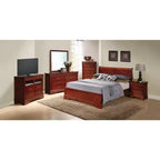 Passion Furniture Letto matrimoniale Louis Philippe con pannelli