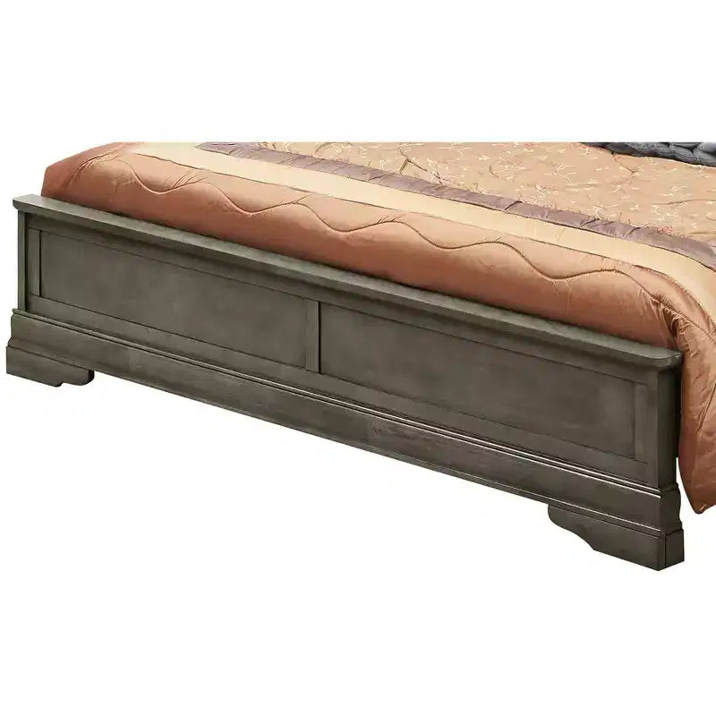Passion Furniture Letto matrimoniale Louis Philippe con pannelli