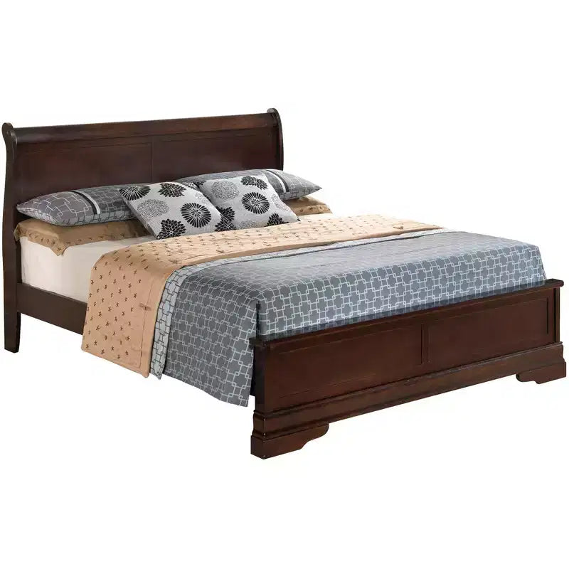 Passion Furniture Letto matrimoniale Louis Philippe con pannelli