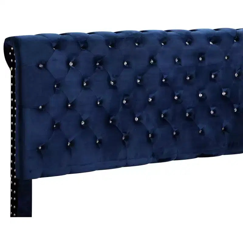 Passion Furniture Maxx Tufted Upholstered Full Panel Bed