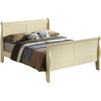 Letto a slitta Passion Furniture Louis Philippe Queen con pediera alta