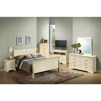Letto a slitta Passion Furniture Louis Philippe Queen con pediera alta