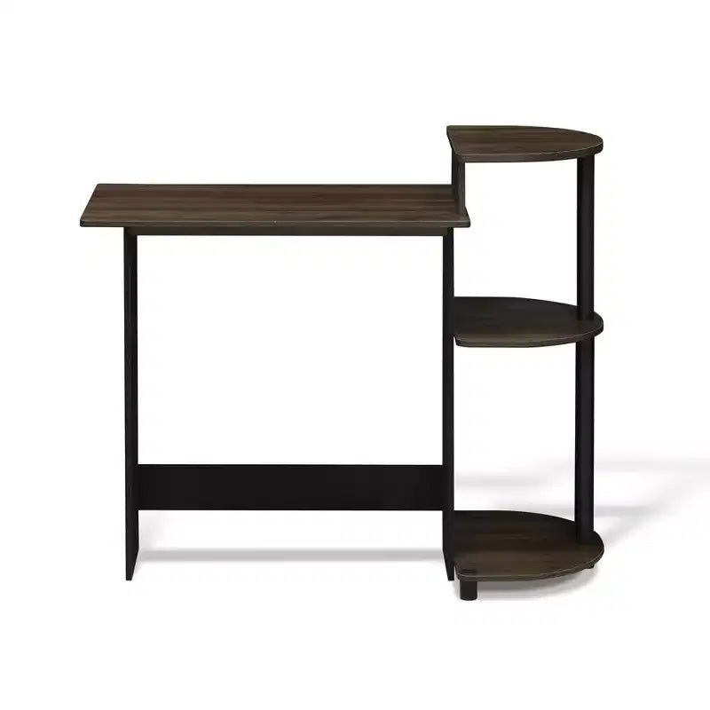 Furinno Modern Compact Computer Desk Writing Study Home Office Corner Desk with Storage Shelves