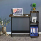 Furinno Modern Compact Computer Desk Writing Study Home Office Corner Desk with Storage Shelves