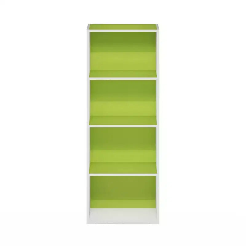 Furinno 4-Tier Open Bookcase 4-Cube Display Cabinet Floor Standing Storage Shelves Bookcase
