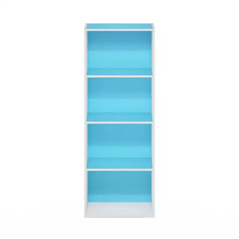 Furinno 4-Tier Open Bookcase 4-Cube Display Cabinet Floor Standing Storage Shelves Bookcase