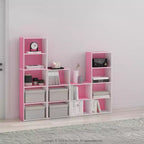 Furinno 4-Tier Open Bookcase 4-Cube Display Cabinet Floor Standing Storage Shelves Bookcase