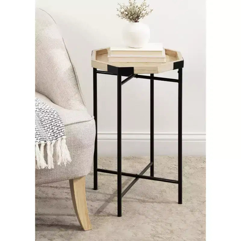 Kate and Laurel Occonor Octagon Side Table Wood