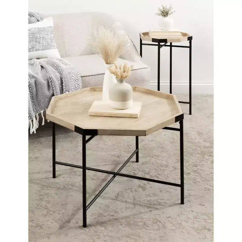 Kate and Laurel Occonor Octagon Side Table Wood