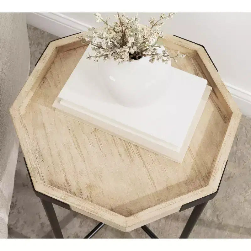 Kate and Laurel Occonor Octagon Side Table Wood