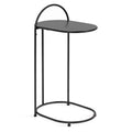 Kate and Laurel Caplan Capsule Wood C-Table, 20x13.75x32.75, Black