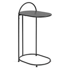 Kate and Laurel Caplan Capsule Wood C-Table, 20x13.75x32.75, Black