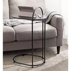 Tavolino a C in legno Capsule Kate e Laurel Caplan, 20x13,75x32,75, nero