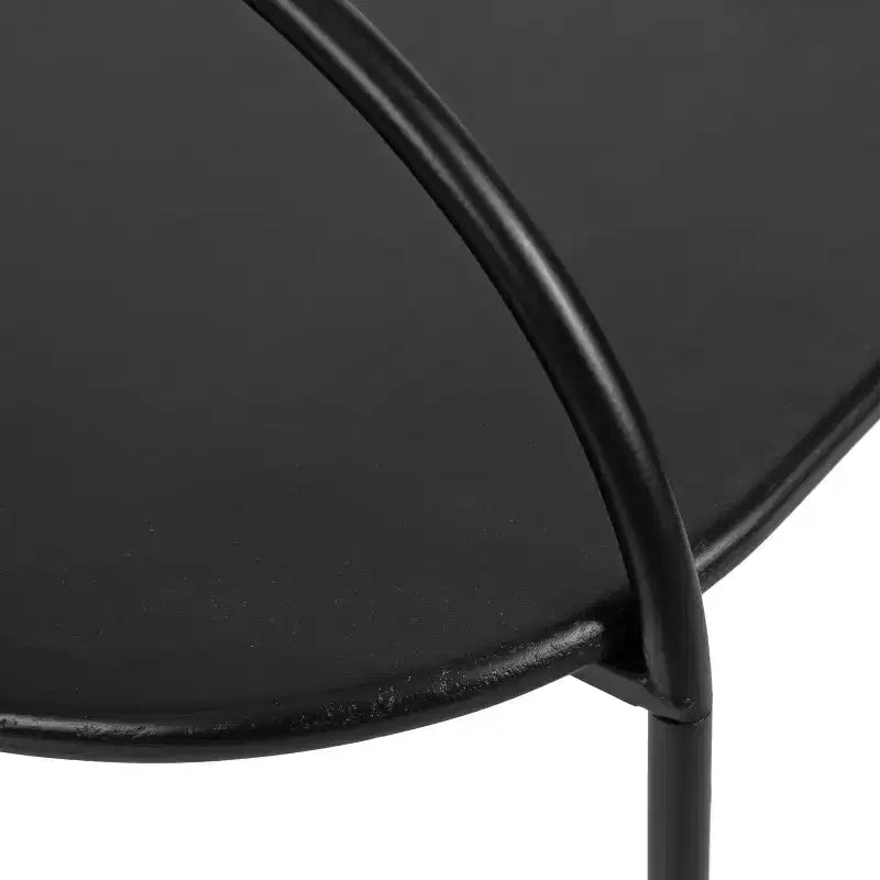 Tavolino a C in legno Capsule Kate e Laurel Caplan, 20x13,75x32,75, nero