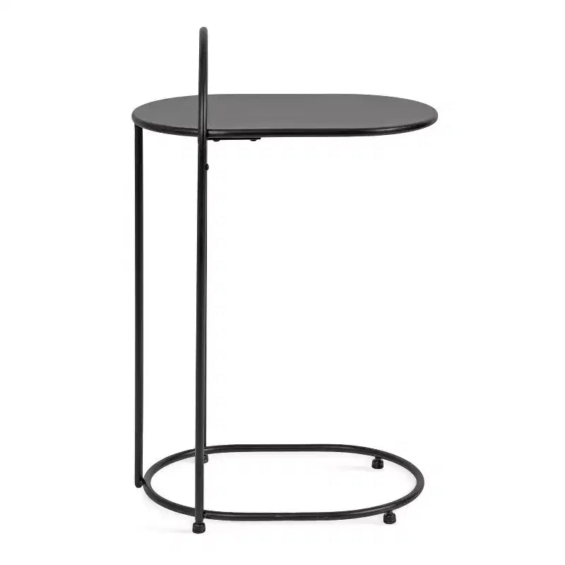 Tavolino a C in legno Capsule Kate e Laurel Caplan, 20x13,75x32,75, nero