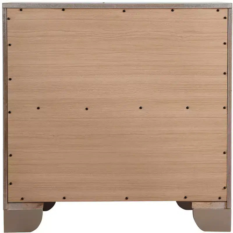 Passion Furniture Hollywood Hills 2-Drawer Nightstand (28 in. H x 28 in. W x 17 in. D)