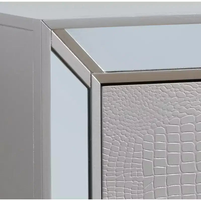 Passion Furniture Hollywood Hills 2-Drawer Nightstand (28 in. H x 28 in. W x 17 in. D)