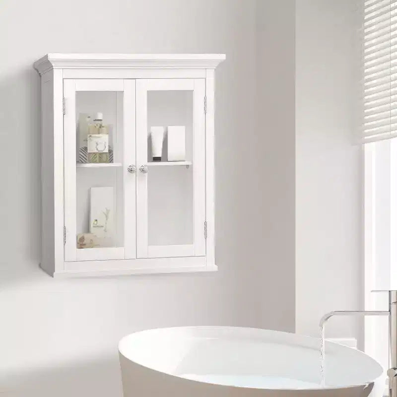 Teamson Home Armadietto da Parete Rimovibile con 2 Ante, 20 x 24 cm, Bianco