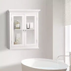 Teamson Home Armadietto da Parete Rimovibile con 2 Ante, 20 x 24 cm, Bianco