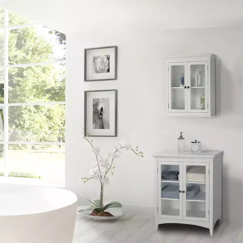 Teamson Home Armadietto da Parete Rimovibile con 2 Ante, 20 x 24 cm, Bianco