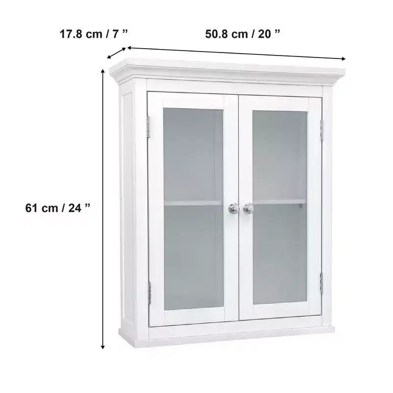 Teamson Home Armadietto da Parete Rimovibile con 2 Ante, 20 x 24 cm, Bianco