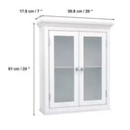 Teamson Home Armadietto da Parete Rimovibile con 2 Ante, 20 x 24 cm, Bianco